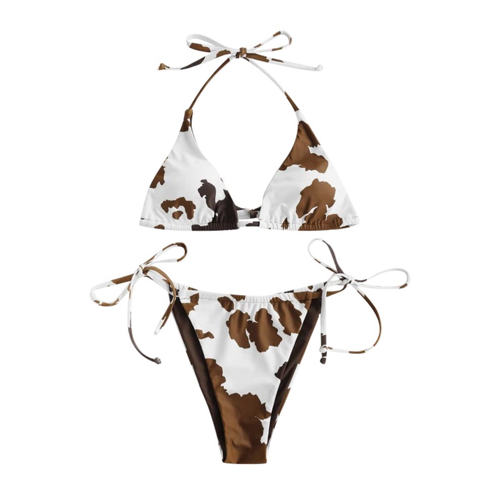 Two Piece Cow Print Split Sets Plus Size
