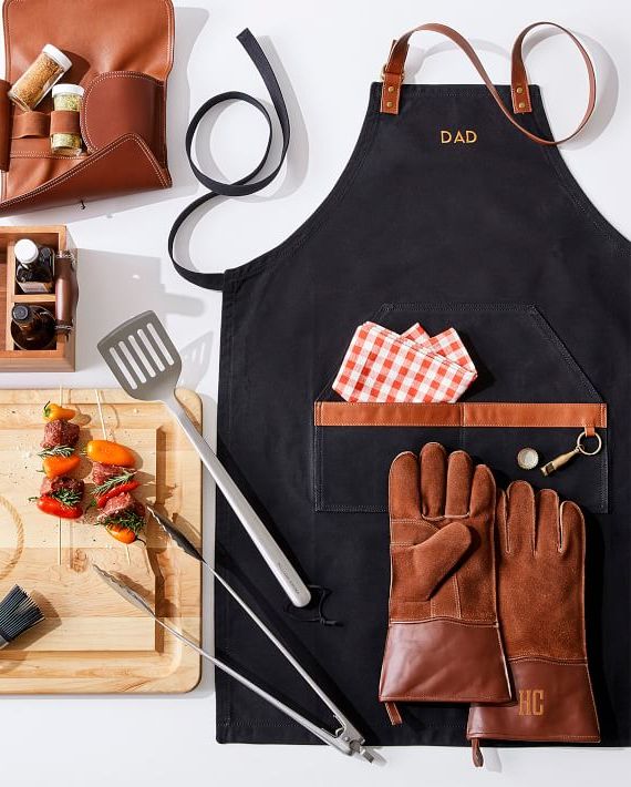 Waxed Canvas and Leather BBQ Apron