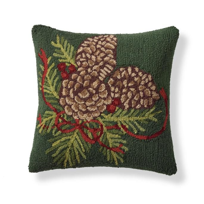 Pine Cone Bow Indoor/Outdoor Pillow