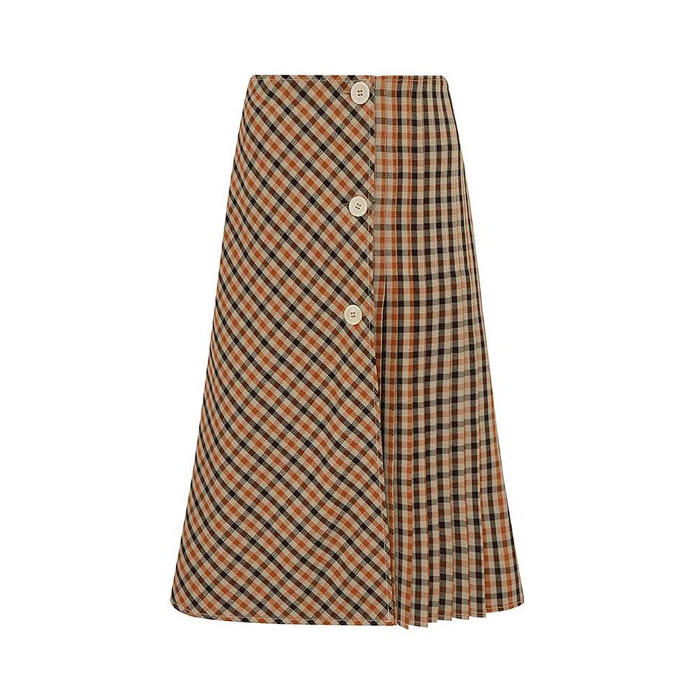 Kalimba Wool-Blend Midi Skirt
