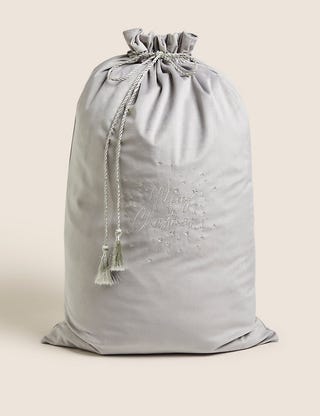 Velvet Merry Christmas Sack