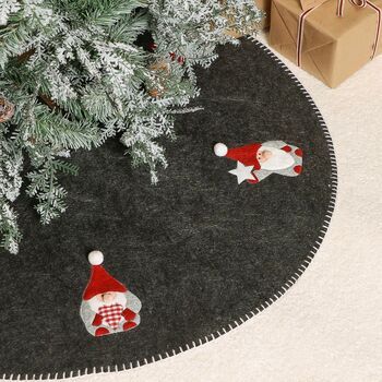 Silver URBNLIVING Christmas Velvet Tree Skirt Floor Base Cover Decor Mat Home Ornament