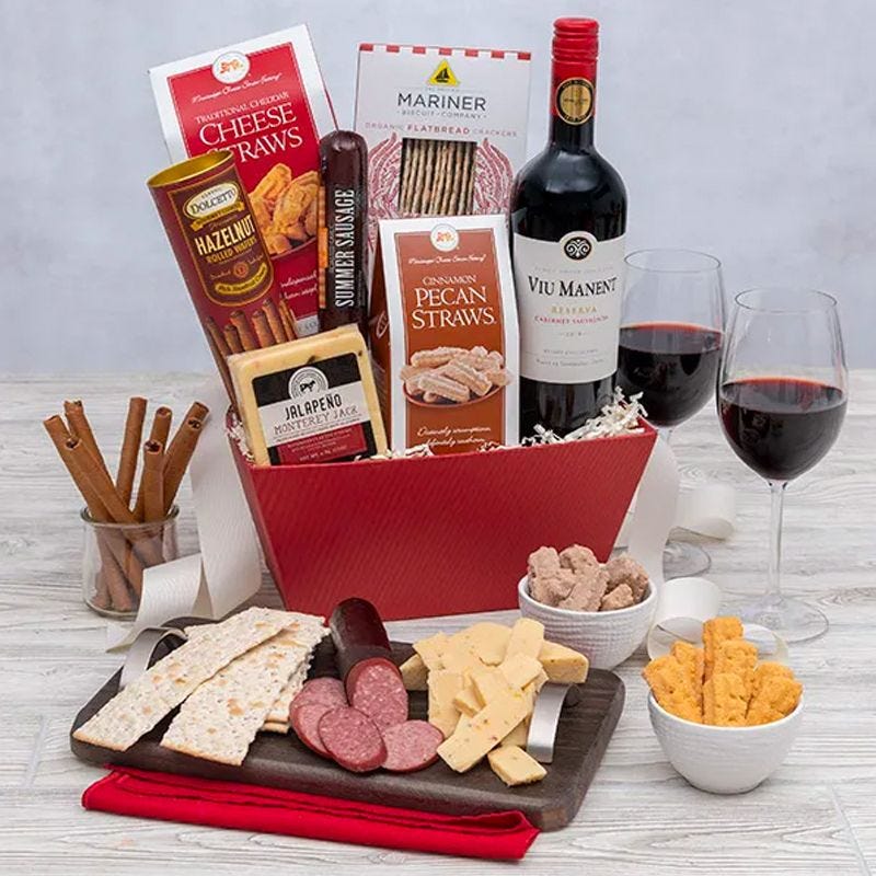 The Italian Job Wine Gift Basket by Pompei Baskets