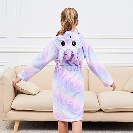 Doctor Unicorn Soft Unicorn Hooded Bathrobe Sleepwear