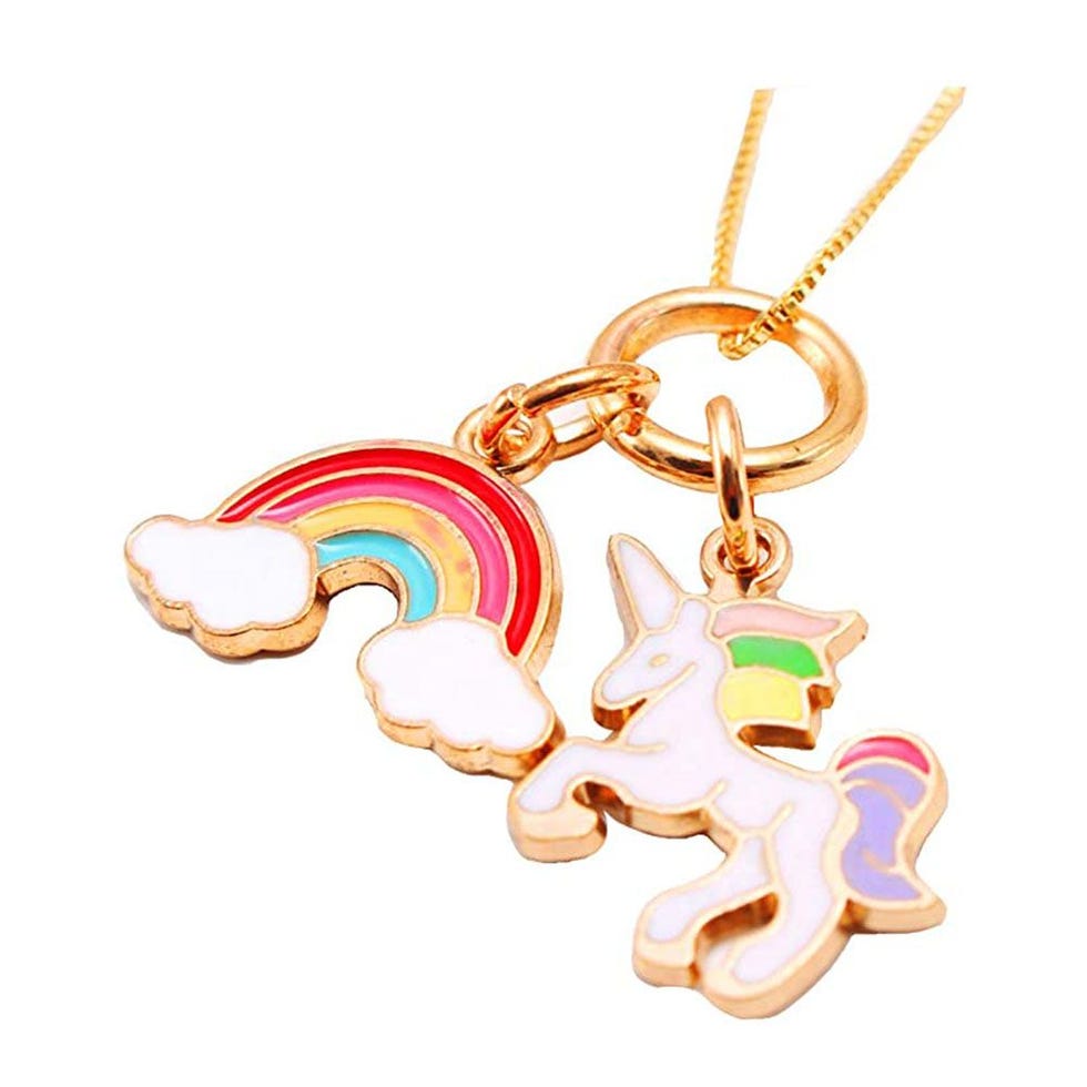 Anloo Unicorn Mermaid Necklace for Girls