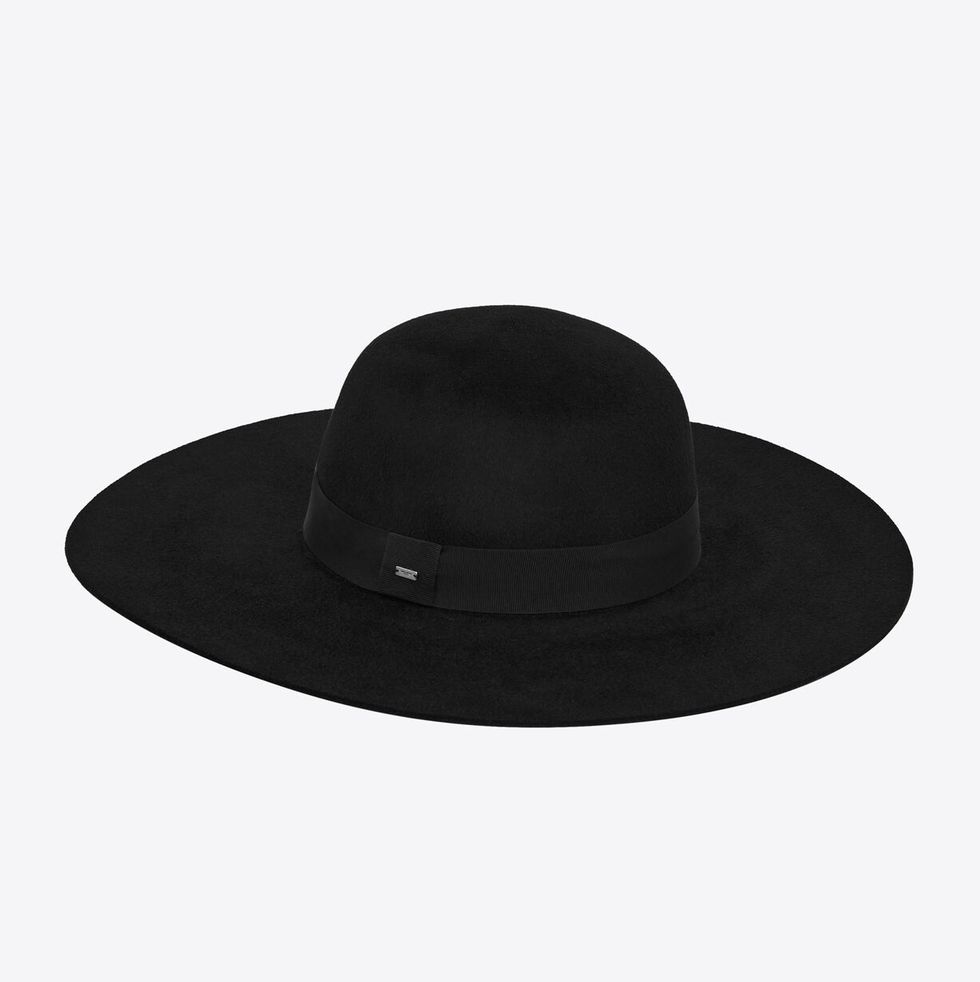 Asymmetric Wide-Brimmed Hat 