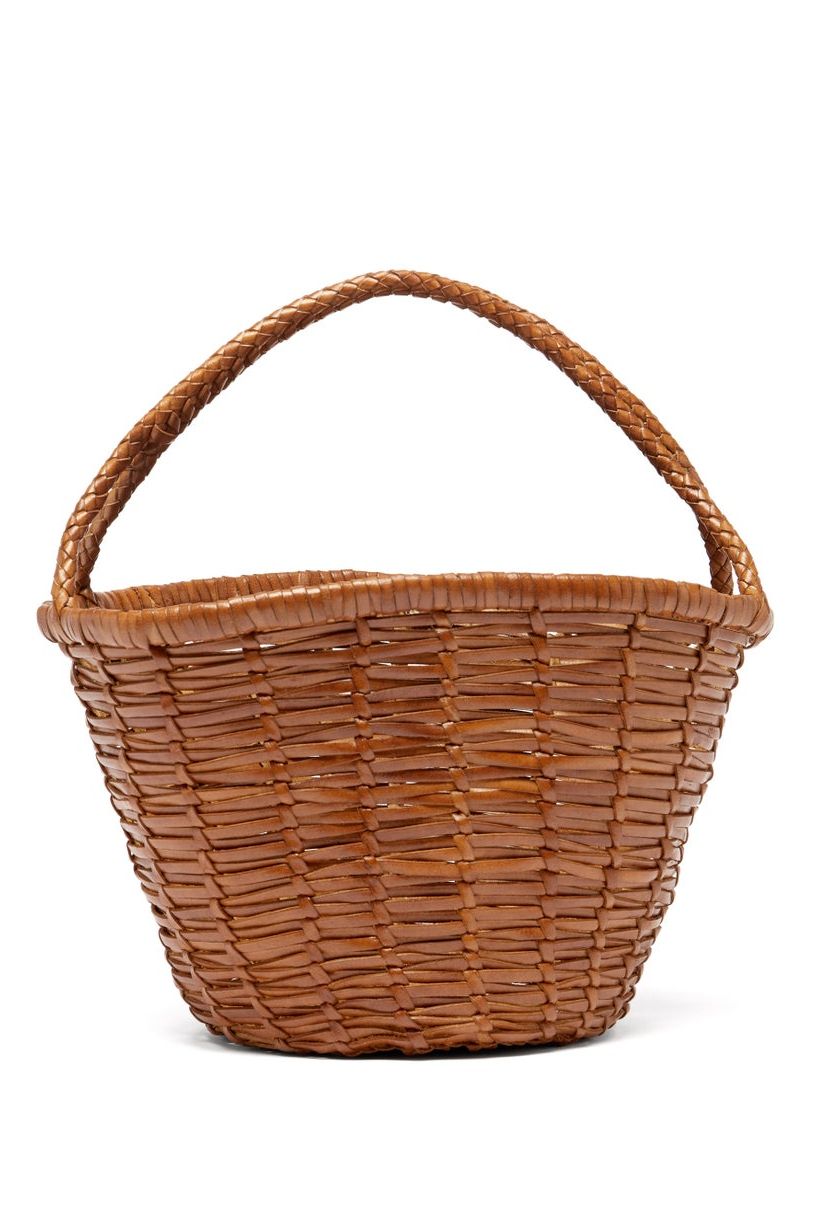 Leather Basket Bag