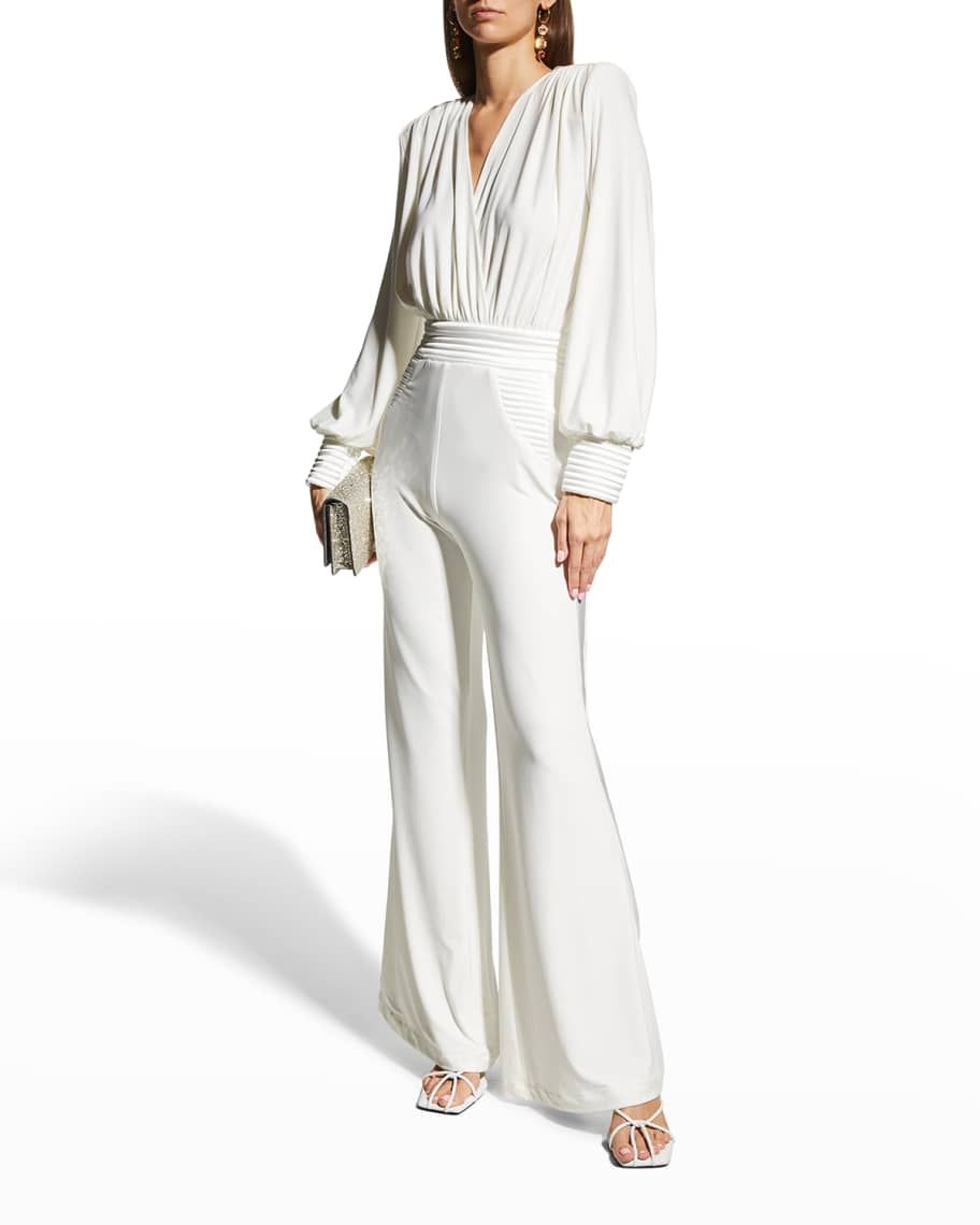 White silk shop suit womens