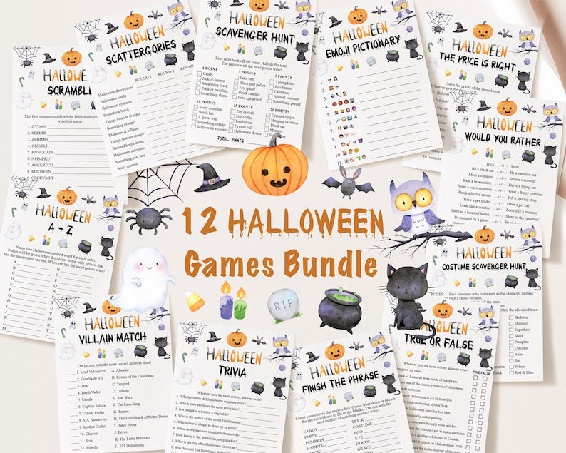 Printable Halloween Who's The Bad Guy? Party Game — Print Games Now