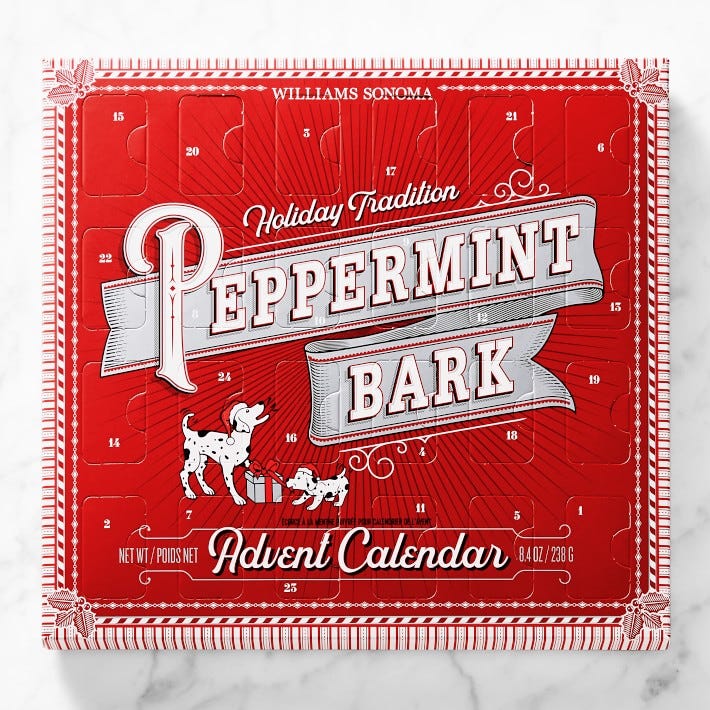 Peppermint Bark Advent Calendar 