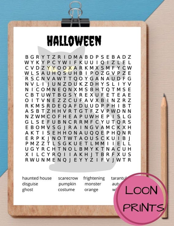 Friday the 13th Inspired Horror Movie Games. Word Search/ A - Z/  Scattergories / Finish That Phrase/Halloween. DIGITAL DOWNLOAD