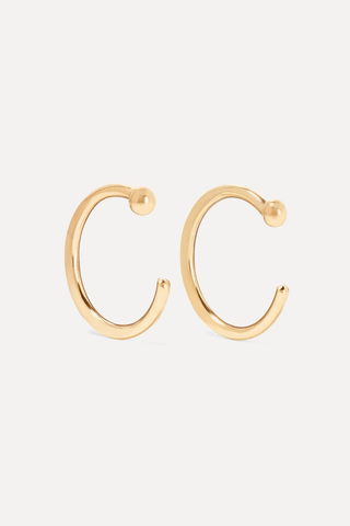 14-karat gold hoop earrings