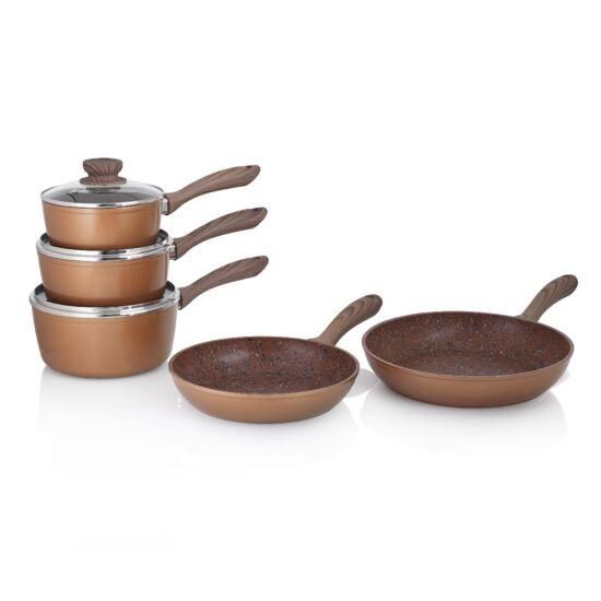JML 8pc Set with Two Copper Stone Frying Pans