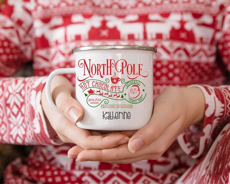 Personalized North Pole Hot Chocolate Camp Mug