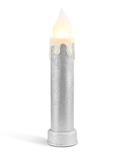 Glittered Christmas Candle Blow Mold