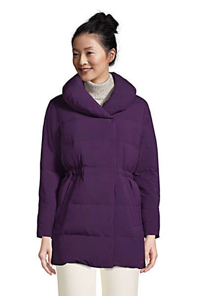 Women's Quilted Stretch Down Wrap Coat