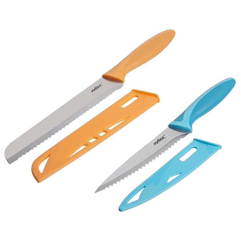 Zyliss Comfort Pro Serrated Paring Knife - Full Tang Vegetable & Bread  Knife - Ice Hardened Stainless Steel Serrated Knife - Black/Stainless Steel  