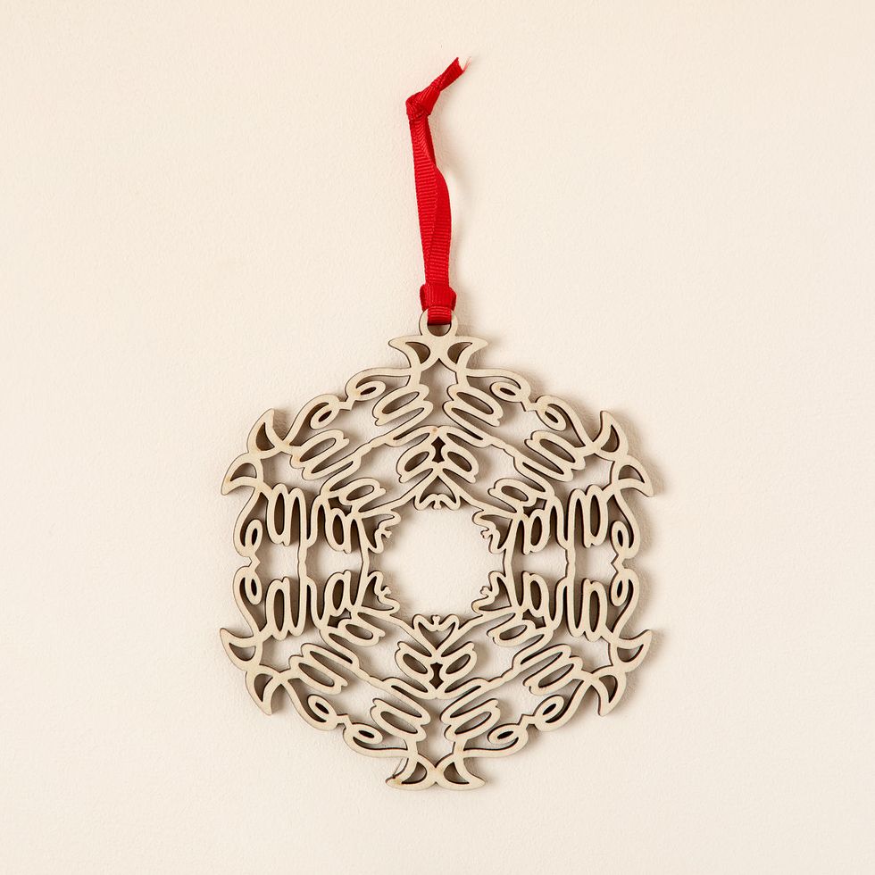 Your Name in a Snowflake Ornament