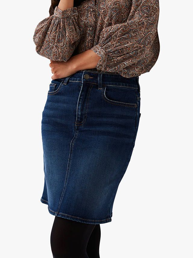 hardtail denim pencil skirt