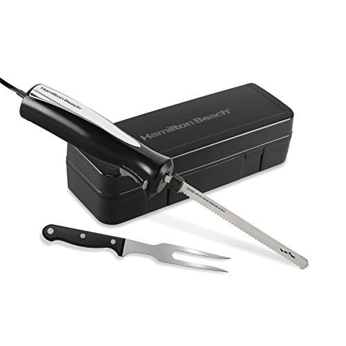 Homaider Electric Knife for Carving Meat, Turkey, Bread & More. Serving  Fork and Carving Blades Included