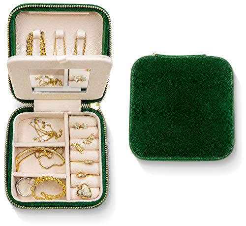 Plush Velvet Travel Jewelry Box