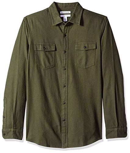 Amazon Essentials Slim-Fit Two-Pocket Flannel Shirt