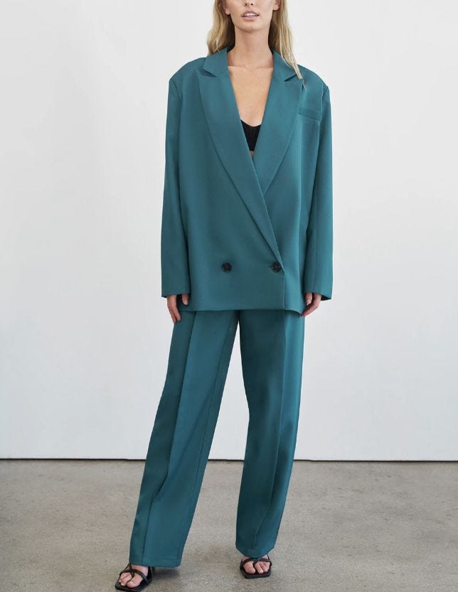 Elsa Relaxed Blazer Teal