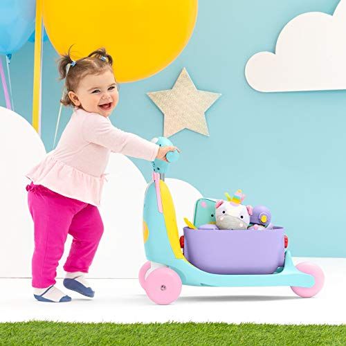 3-in-1 Baby Activity Push Walker to Toddler Scooter