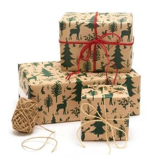Woodland recycled wrapping paper