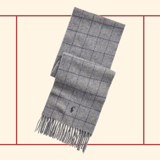 Polo Ralph Lauren Windowpane Plaid Wool-Blend Scarf Polo Ralph Lauren Windowpane Plaid Wool-Blend Scarf