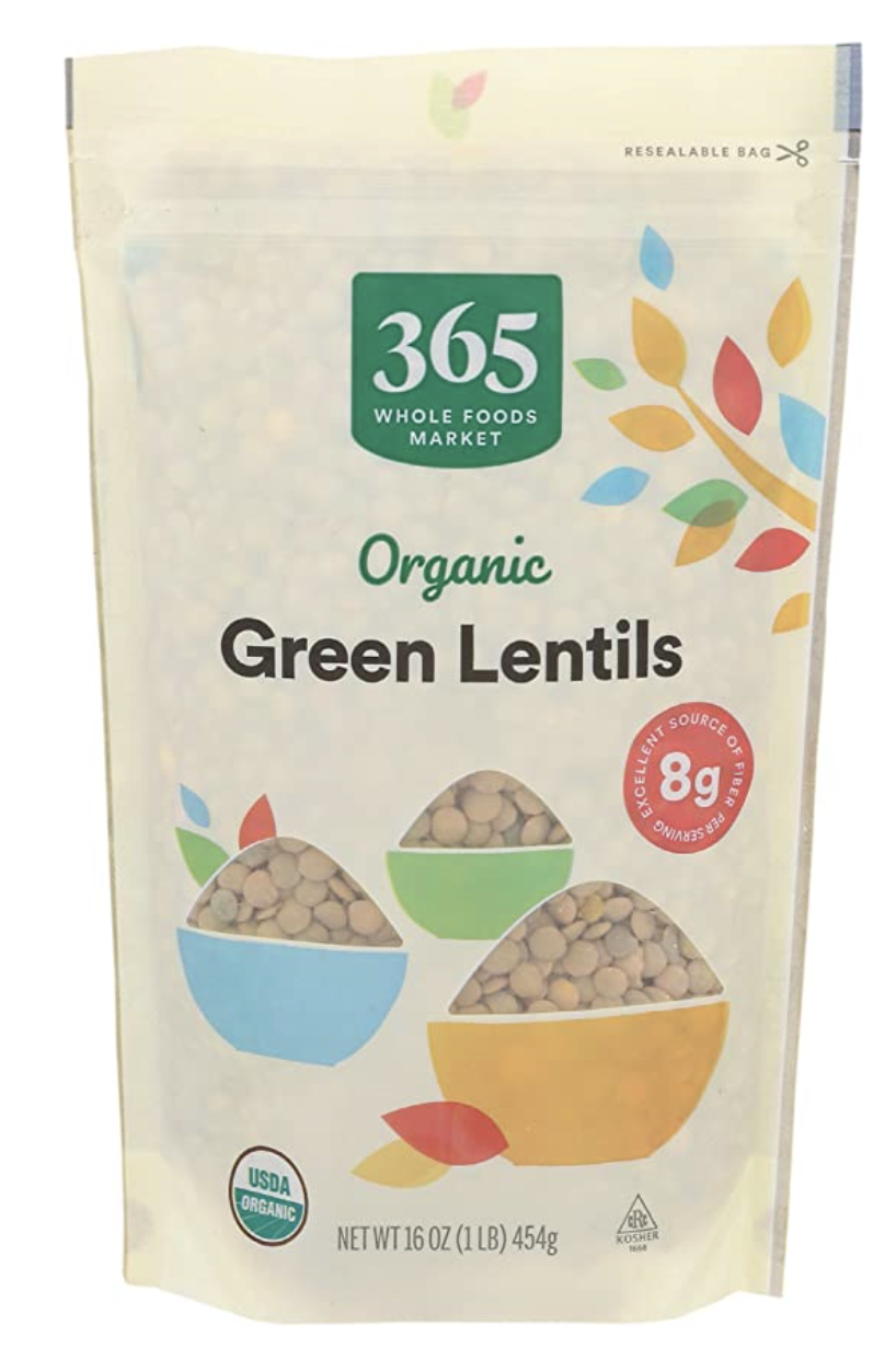 365 Organic Green Lentils