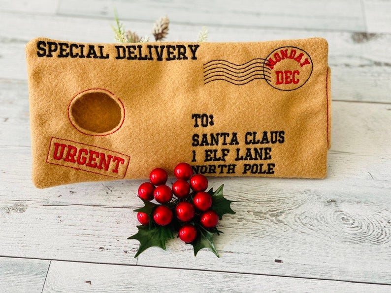 Elf on the Shelf Shipping Envelope
