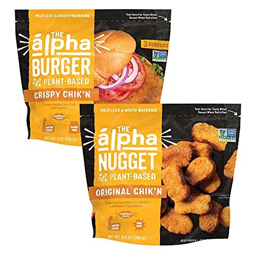 Alpha Foods Chik'n Nugget + Burger Variety Pack 