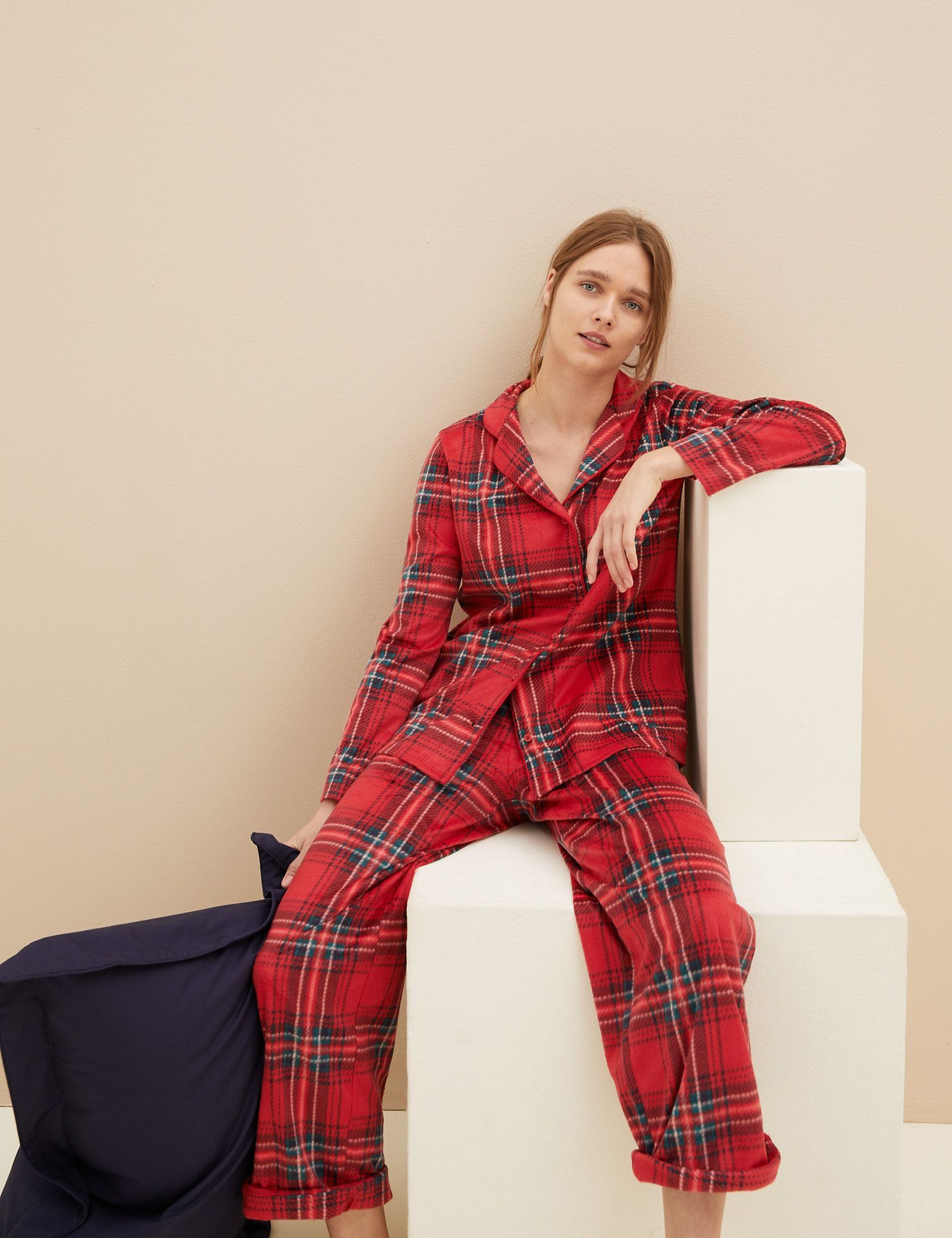Style It Up Mens Warm Pyjama Lounge Set Cosy Check Fleece Loungewear Winter PJ Super Soft Luxury Brushed Fun Feel UK Sizes