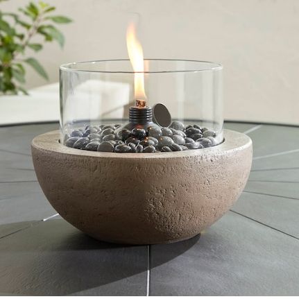 11-in Beige Ceramic Tabletop Torch