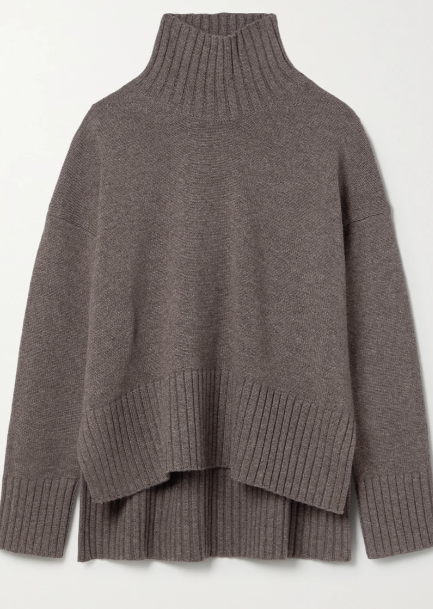 Wool and Cashmere-Blend Turtleneck Sweater