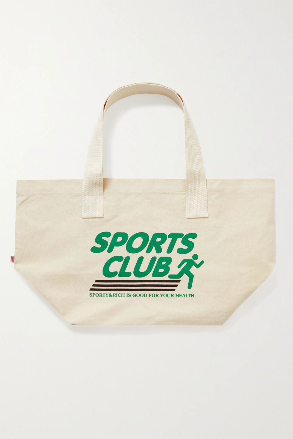 帆布包推薦：Sporty & Rich Sports Club字樣帆布托特包