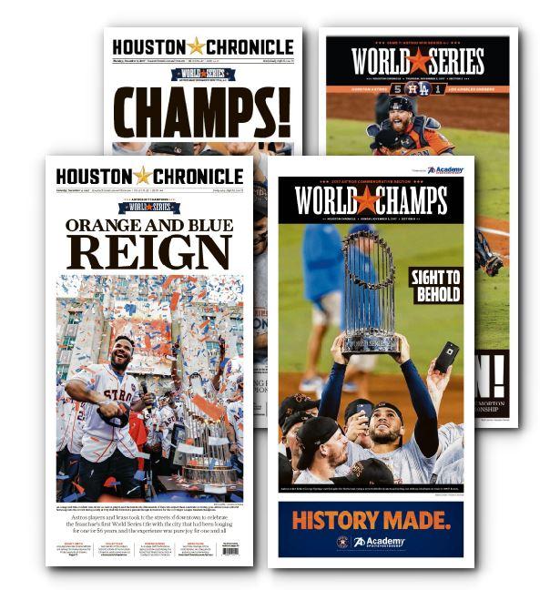 2022 ASTROS! Frameable High Gloss Front-Page Reproduction (11x22) –  Houston Chronicle