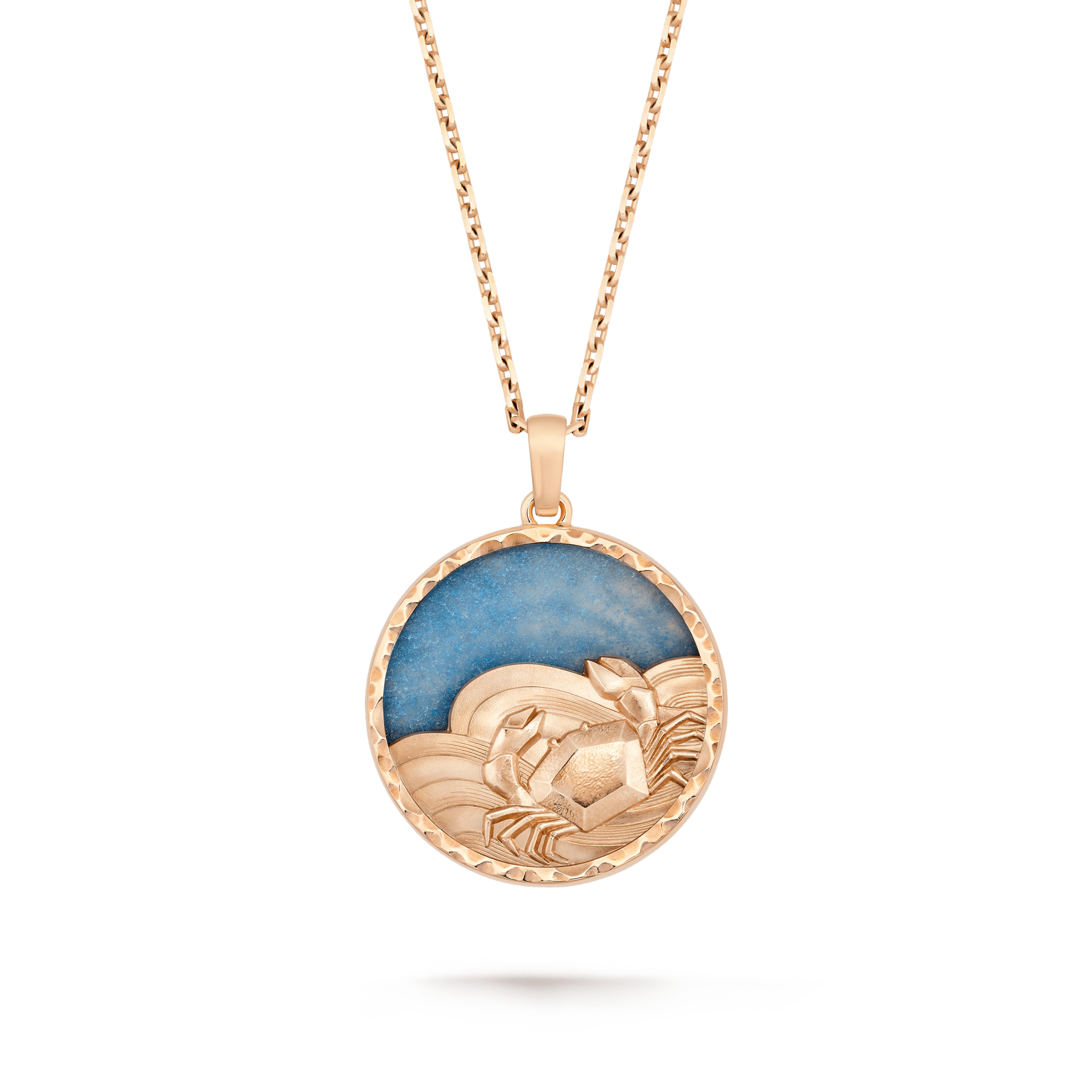 Zodiaque Long Necklace Cancri (Cancer) Rose gold, Quartz