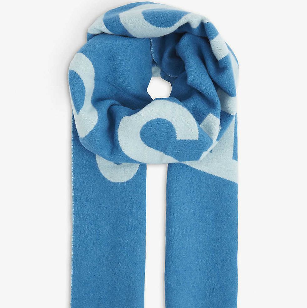 ACNE STUDIOS Toronty logo-intarsia wool-blend scarf