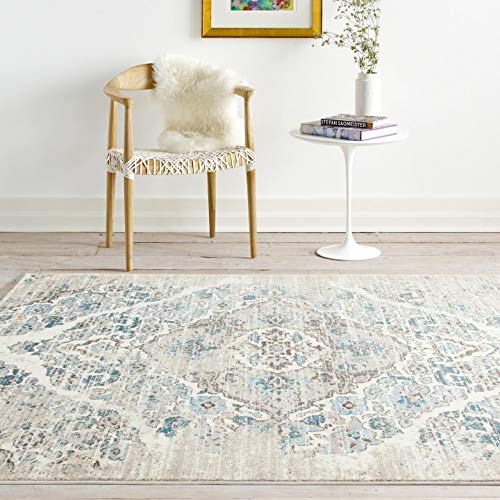 Distressed Cream Persian Rug