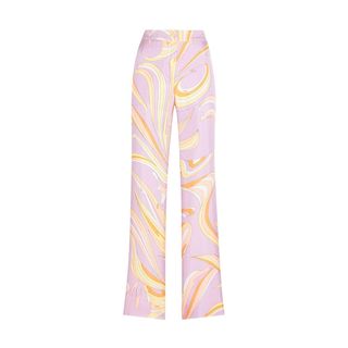 Abstract Flare Trousers