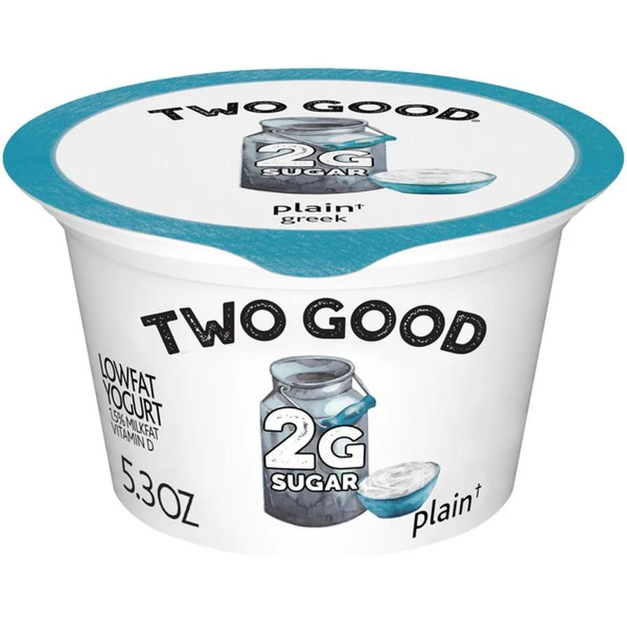 Two Good Plain Low Fat Lower Sugar Gluten Free Greek Yogurt