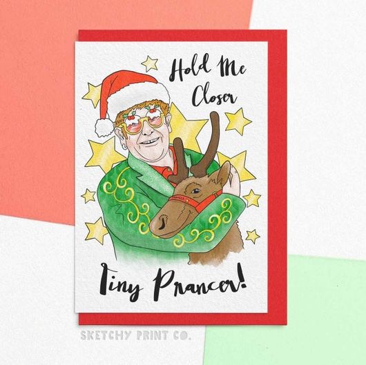 Hold Me Closer Tiny Prancer Christmas Card