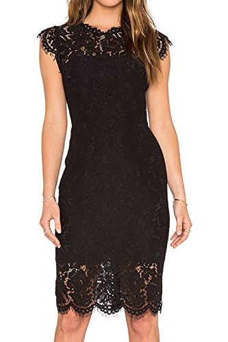Sleeveless Lace Floral Cocktail Dress 