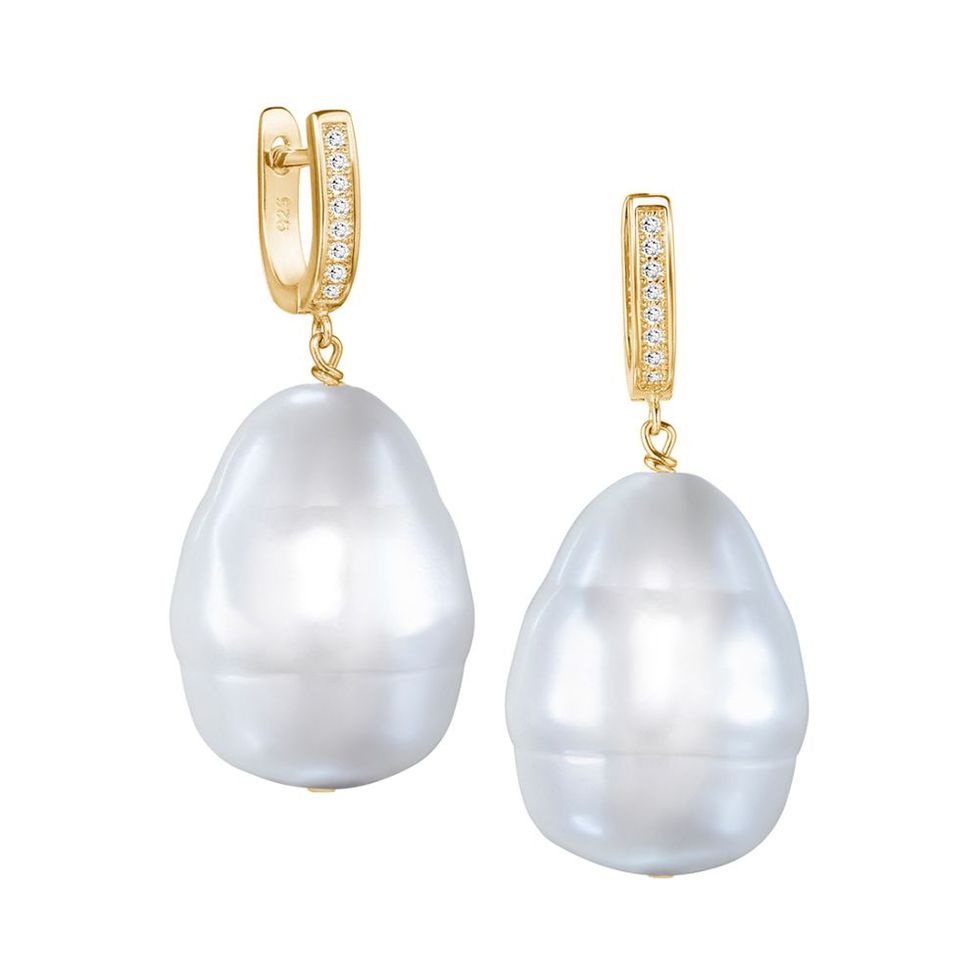 Baroque Shell Pearl Drop Earring