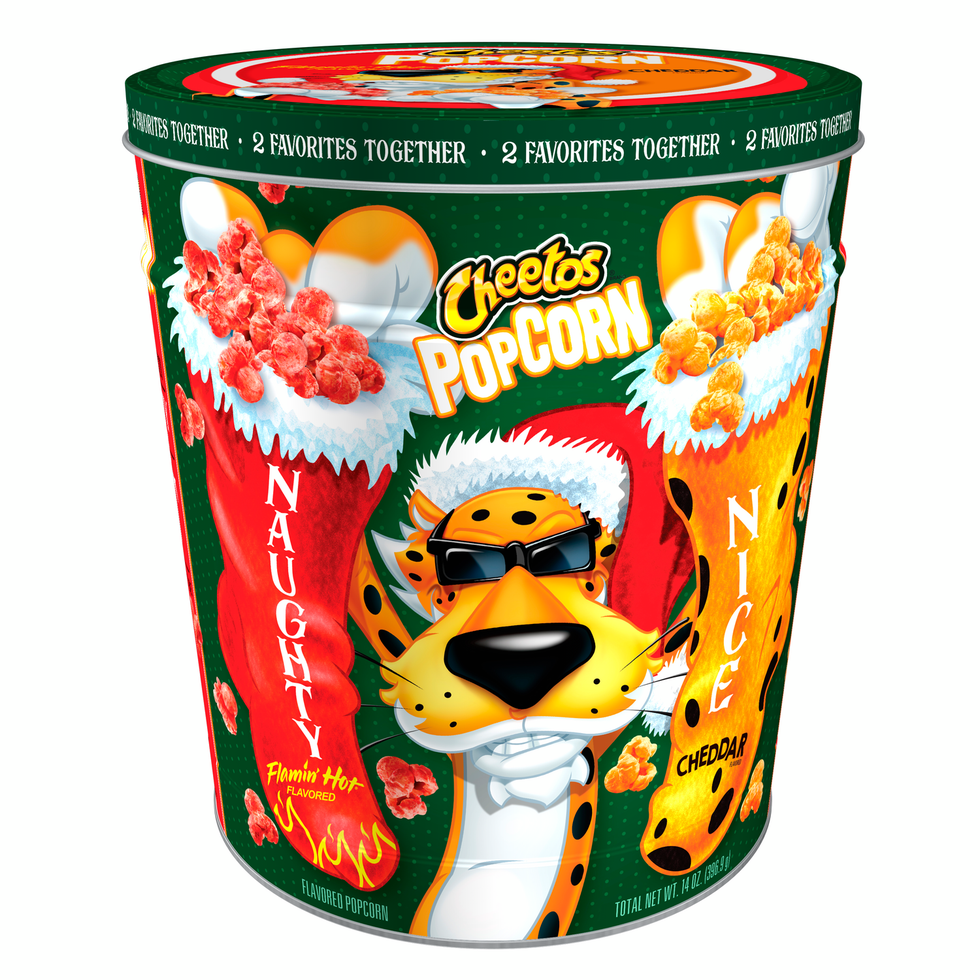 Cheetos Flamin’ Hot and Cheddar Popcorn Tin