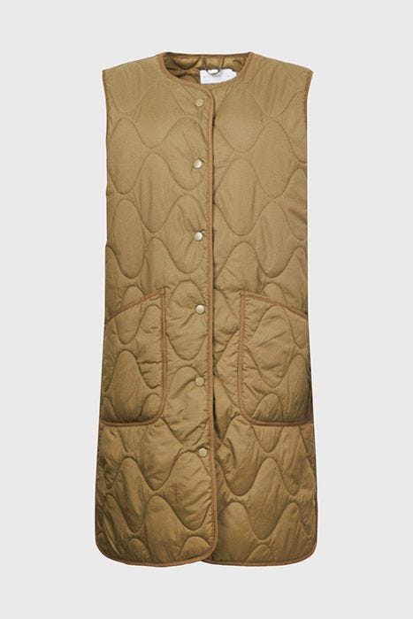 Longline Sleeveless Padded Liner Vest