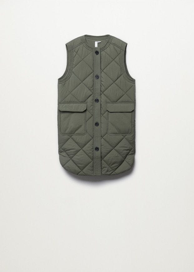 Buttoned quilted gilet