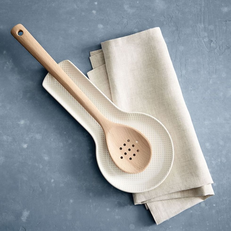 Textured Stoneware Spoon Rest
